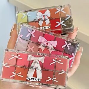 NIB Set OF 2 flortte Peng Peng Princess Jelly Lip Gloss Palettes.